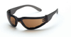 Shield HD brown lens with a crystal black frame, foam lined - 546 - Crossfire By Radians