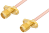 SMA Female 2 Hole Flange to SMA Female 2 Hole Flange Cable 48 Inch Length Using RG405 Coax, RoHS - PE33191LF-48 - Pasternack