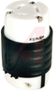 Connector, Turnlok 3 Wire Ground, IP20,20A, 250V, Black Back, White Front Body - 70050639 - Allied Electronics, Inc.