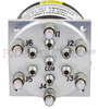 SP6T Latching DC to 40 GHz Terminated Electro-Mechanical Relay Switch, Self Cut Off, Indicators, Reset, 3W, 12V, 2.92mm - FMSW6321 - Fairview Microwave Inc.