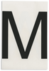 Brady Toughstripe B-514 Black Indoor Polyester Letter Label - 6 in Width - 8 in Height - 8 in Character Height - Printed Msg = M - 121763 - 754473-70985 - R. S. Hughes Company, Inc.