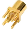 Connector; MMCX 50 Ohm; Straight PC Jack; Brass; Gold; 6 GHz - 70209875 - Allied Electronics, Inc.