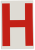Brady Toughstripe B-514 Red Indoor Polyester Letter Label - 6 in Width - 8 in Height - 8 in Character Height - Printed Msg = H - 121735 - 754473-70953 - R. S. Hughes Company, Inc.