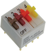 Sip/dip Switch, 4, 4Pst, Raised Slide; No. Of Circuits Erg Components - 08WX5538 - Newark, An Avnet Company
