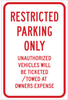 Brady B-959 Aluminum Rectangle White Parking Restriction, Permission & Information Sign - Reflective - 115554 - 754473-18535 - R. S. Hughes Company, Inc.