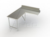 CDIL Series, Stainless Steel NSF Listed Clean Dishtable - 3CDI-L-96 - AERO Manufacturing Company