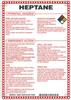 Brady B-120 Fiberglass Reinforced Polyester Rectangle White Chemical, Biohazard, Hazardous & Flammable Material Sign - 7 in Width x 10 in Height - TEXT: HEPTANE - 48869 - 754476-48869 - R. S. Hughes Company, Inc.