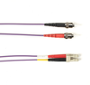 3m (9.8ft) STLC VT OM3 MM Fiber Patch Cable INDR Zip OFNP - FOCMP10-003M-STLC-VT - Black Box
