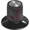 Knob; ABS; Round with Arrow on Dial; Black; 1/8 in.; 0.500 in.; Gloss - 70206974 - Allied Electronics, Inc.