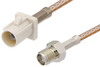 SMA Female to White FAKRA Plug Cable 48 Inch Length Using RG316 Coax - PE39346B-48 - Pasternack