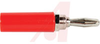 Connector; Banana Plug; 15 A; Red; Phosphor Bronze; ABS - 70188504 - Allied Electronics, Inc.