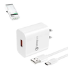 Clover POS Terminal Wall Charger with USB A to C 6ft Cable by AGOZ -- AQC18W_CLVR-GBSC - Image