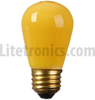 11-Watt Rough Service Incandescent S14 MED Ceramic Yellow -- L-101CY - Image