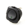 OptiFuse R13-135-B2-02-GREEN, Round LED Rocker Switch, Square Face Plate, 16A, On-Off, SPST -- 47696 - Image