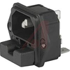 6200 Series Inlet; 2-Pole; 250 VAC; 5 x20 mm; 6 mm (Max.); Panel Mount - 70080814 - Allied Electronics, Inc.