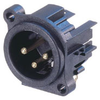 Neutrik A Series 3 Pin Male Horizontal  W/Ground - NEUNC3MAH - HAVE, Inc.