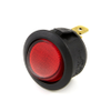 OptiFuse R13-208B-02 Fully Illuminated Round Rocker Switch, On-Off, SPST, 3 Contacts, Red - 44236 - Waytek, Inc.