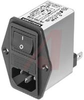 SINGLE PHASE IEC-INLET 10 A COMPACT PEM, WITH FUSES FAST ON - 70027890 - Allied Electronics, Inc.