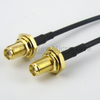 SMA Female Bulkhead to SMA Female Bulkhead Cable RG174 Coax in 6 Inch and RoHS - FMC1212174LF-06 - Fairview Microwave Inc.