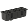 Strip Block for Snap-in Mounting with 4 IEC Appliance Outlets F - 4752 - SCHURTER Inc