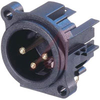 Receptacle; XLR Chassis; 3 to 5; Plastic; CuZn35Pb2; 6 A; 50 VAC; 0.768 in. - 70088613 - Allied Electronics, Inc.