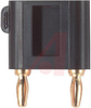 Black Miniature Double Banana Plug WithShorting Bar - 70197899 - Allied Electronics, Inc.