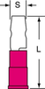 3M Scotchlok Red Butted Vinyl Butted Quick-Disconnect Terminal MVU18-180DMK-A - 0.83 in Length - 051138-98104 - R. S. Hughes Company, Inc.