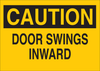 Brady B-302 Polyester Rectangle Yellow Door, Gate & Pathway Sign - 14 in Width x 10 in Height - Laminated - TEXT: CAUTION - 84696 - 754476-84696 - R. S. Hughes Company, Inc.