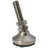 Metal Swivel Base Stud Mount Leveling Foot: Threaded Stud Mount, M8 x 1.25 Threads, 25.0 mm Base Diameter -- MLPSS-90 - Image