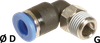Mini Male Elbow Connector