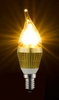 (03 Watt) Flame Tipped Candle Bulb - CANDUL-DIM-HP3NF - Green Lighting LED