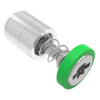 Captive Screw, 6-32 Thread, Press-in, TORX®/Slot Combination, Smooth Green Knob - 52-28-53-4-014 - Southco