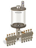 Levelux Clear View Multiple Feed Manual Lubricator, 1 qt Pyrex Reservoir, 9 Feeds, 1/4” OD Tube Outlets - B5178-032PB091W - Oil-Rite Corp.