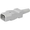 IEC Plug E, Cord Connector (Rewireable), Straight -- 9009 - Image