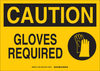 Brady B-302 Polyester Rectangle Yellow Personal Protection Equipment (PPE) Sign - 14 in Width x 10 in Height - Laminated - TEXT: CAUTION - 131932 - 754473-82797 - R. S. Hughes Company, Inc.