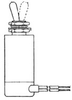 ET Series Toggle Switch, 1 pole, Electrically held- 2 position, Leadwire terminal, Standard Lever -- 25ET76-6 - Image