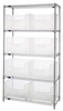 Bins & Systems - Clear-View Bins - Giant Stack Containers - Wire Shelving - WR5-700CL - Image