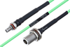 Temperature Conditioned SMA Female Bulkhead to N Female Bulkhead Low Loss Cable 18 Inch Length Using PE-P160LL Coax - PE3M0195-18 - Pasternack