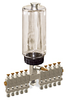 (Formerly B3193-4X-10F), Multiple Feed Manual Lubricator, 1 qt Polycarbonate Reservoir, 10 Feeds -- B3193-03210B111GW