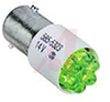 Lamp;LED; Green; 420 mcd (Typ.); T-3 1/4; Miniature Bayonet; 14 VDC; 40 mA -- 70081431