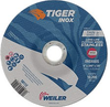 Weiler TIGER INOX Cutting Wheel - Type 27 - Depressed Center Wheel - 6 in Diameter - 7/8 in Center Hole - Thickness.045 in - 58112 - 012382-58112 - R. S. Hughes Company, Inc.