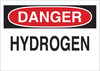 Brady B-302 Polyester Rectangle White Chemical, Biohazard, Hazardous & Flammable Material Sign - 10 in Width x 7 in Height - Laminated - TEXT: DANGER HYDROGEN - 84409 - 754476-84409 - R. S. Hughes Company, Inc.