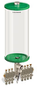 Green Color Key, Clear View Multiple Feed Electro Lubricator, 1 gal Acrylic Reservoir, 7 Feeds, 1/4” OD Tube Outlets, 120V/60Hz - B5162-128AB0712061GW - Oil-Rite Corp.