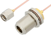 SMA Male to N Female Bulkhead Cable 18 Inch Length Using PE-047SR Coax - PE34148-18 - Pasternack