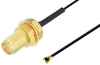 SMA Female Bulkhead to HMCX32 1.2 Plug Cable 12 Inch Length Using 0.81mm Coax, RoHS - PE3CA1007-12 - Pasternack