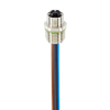M12 Power Receptacle Connector: Female, front mount, 5-pin(4+FE), L-coded, shielded, silver housing, 50 V AC / 60 V DC, 16 A - RKF6S 4L-034 - Belden Inc.