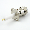 TNC Female (Jack) Connector Stub Terminal 4 Hole Flange (Panel Mount), Solder, Nickel Plated Brass Body, Length 0.75 In - SC4246 - Fairview Microwave Inc.