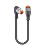 Sensor / Actuator Connectors: Cordset, double ended, M12 Standard, Angled Male, 8-pole to a, M12 Standard, Straight Female, 8-pole; with Grey PVC 24 AWG cable - RSWT 8-RKT 8-661 - Belden Inc.