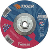 Weiler TIGER Aluminum Oxide Cutting Wheel - Type 27 - Depressed Center Wheel - 6 in Diameter - 5/8-11 Center Hole - Thickness.045 in - 57044 - 012382-57044 - R. S. Hughes Company, Inc.