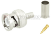 BNC Male (Plug) Connector For RG142, RG55 Cable, Crimp/Solder, Nickel Plated Brass Body, Length 0.929 In - SC6023 - Fairview Microwave Inc.
